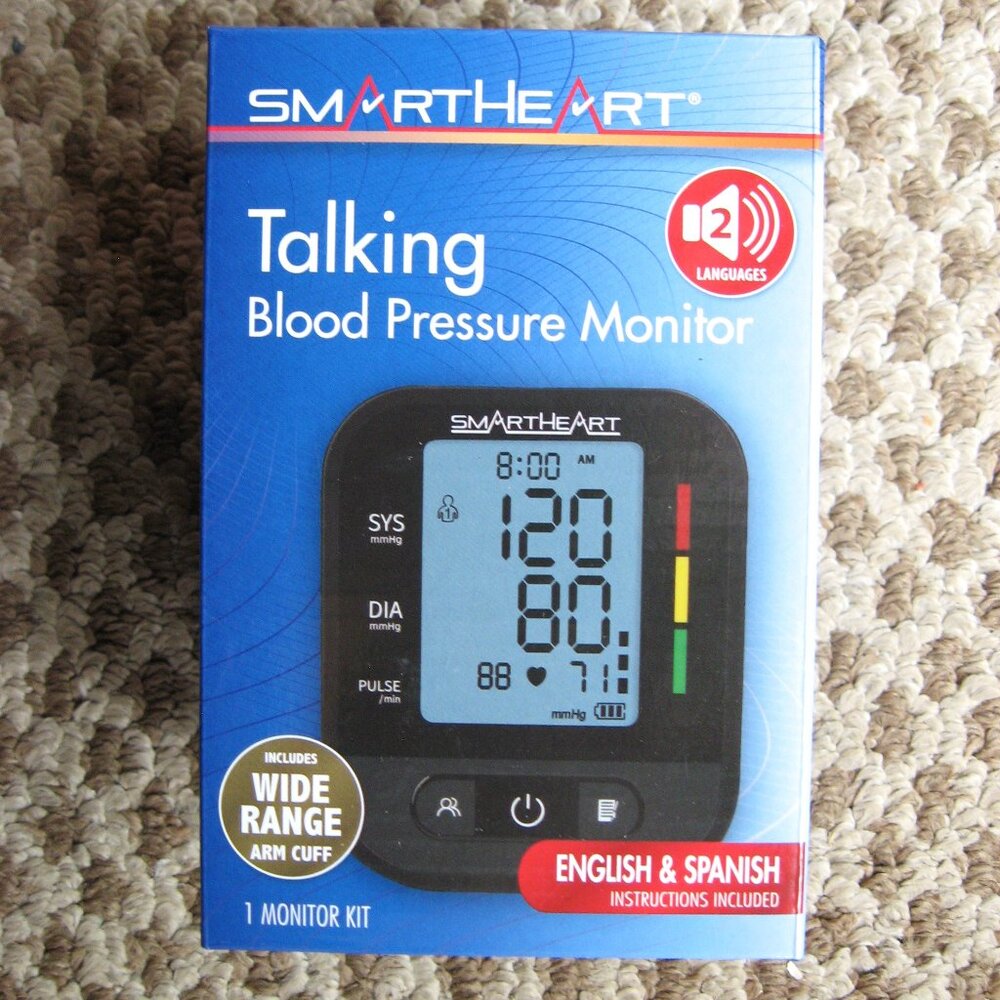 SMARTHEART Talking Blood Pressure Moniter model 01-746T New